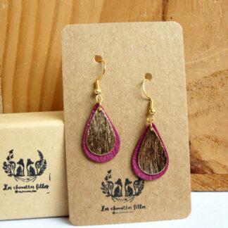 Boucles d'oreilles cuir